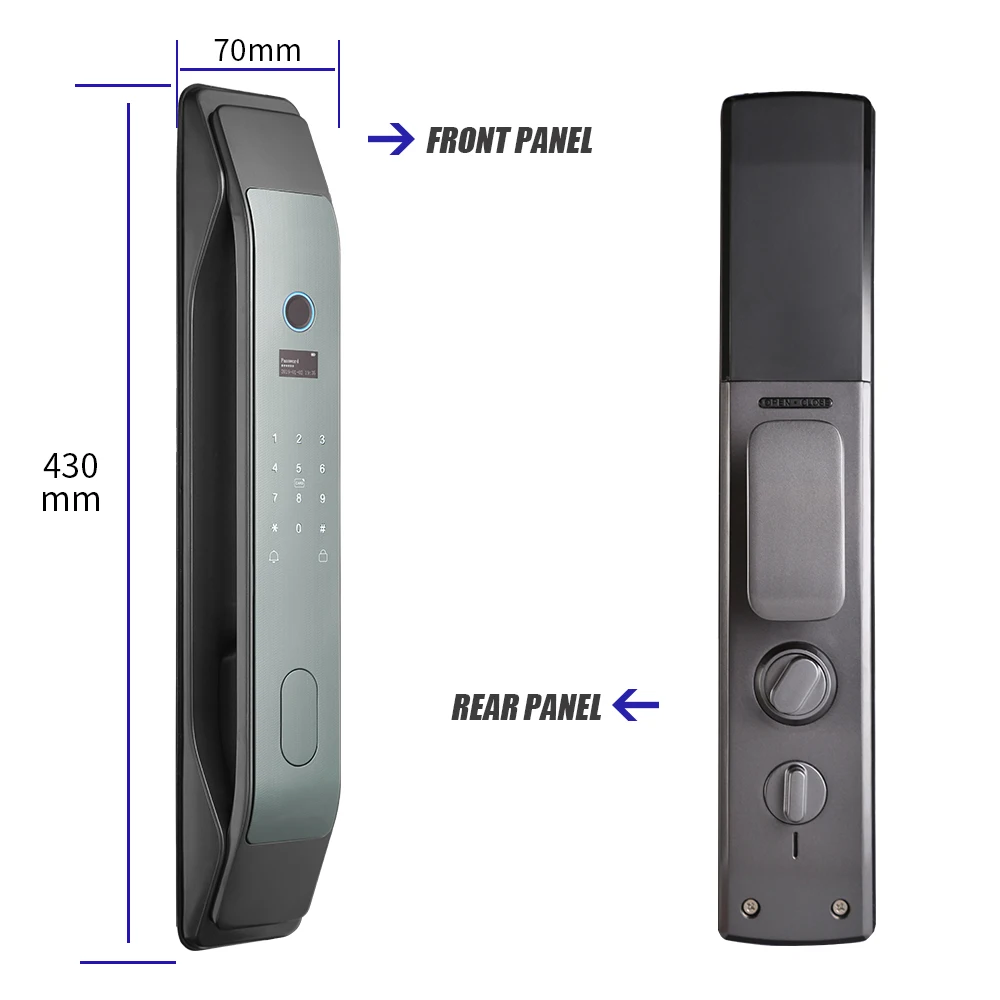 Tuya Intelligent Lock WiFi App Remote Unlock Automatic Fingerprint Password Key Card Lock Smart Home Door Lock