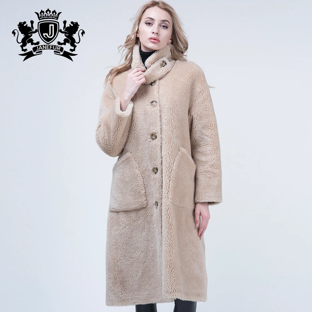 Manteau En Véritable Peau De Mouton Lakeland - Taille 14, Occasion Très Bon état, Origine Royaume-Uni