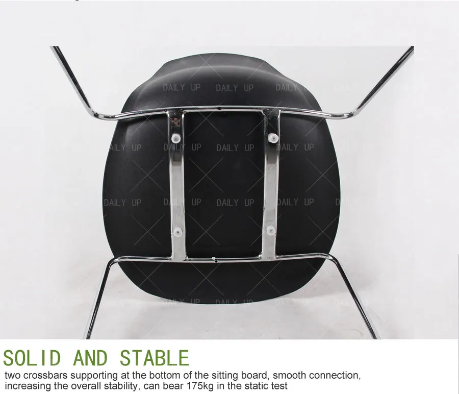 Stackable Household Chair With Sled Metal Frame Kitchen Dining Chair With Ergonomic Backrest For Living Room Bedroom Leisure