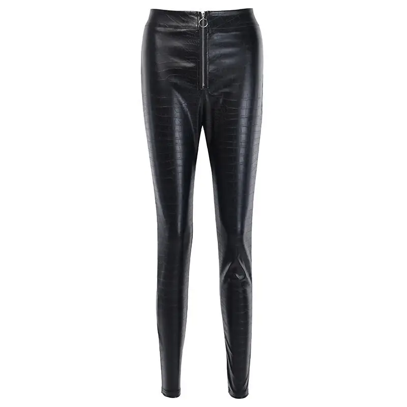High Waist Casual Crocodile Pattern 