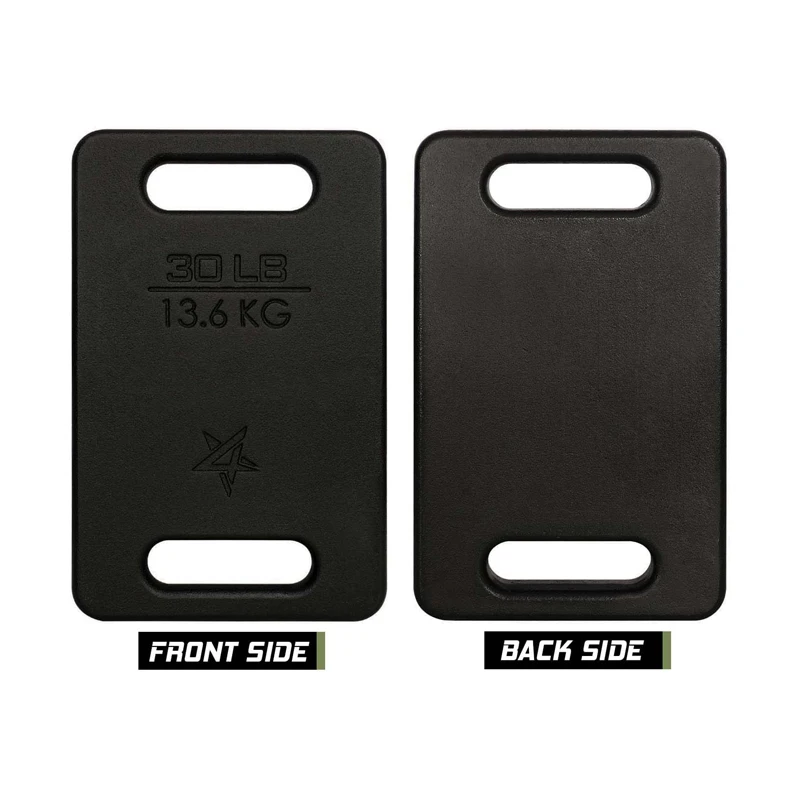 Cast Iron Ruck Plate, Weighted Plate for Rucking, Swings, Squat, Strength Training - Multiple Weights