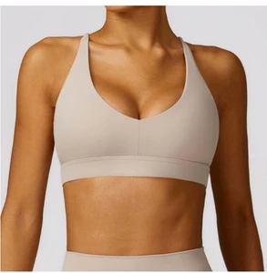 TOPKO High Quality OEM Women's Frosted Back Yoga Wear Running Shockproof Sports Bra Fitness Vest