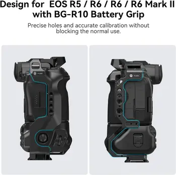 SmallRig Aluminum Alloy Film Movie Making Camera Video Cage for Canon R5/R6/R5 C with BG-R10 Battery Grip 3464B detail image