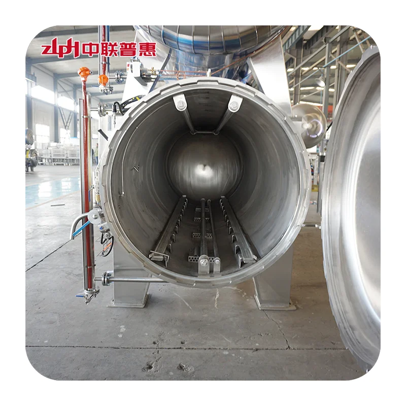 ZLPH Automatic Rotary Water Immersion Retort Machine Food Sterilizer for Meat Canned Food Core PLC Components Pump Farms Restaurants