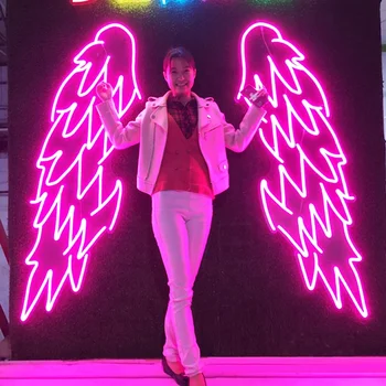 Custom Angel Wings Neon Sign  Wedding Party Neon Lights Decor LED Flex Neon Sign Logo Signage