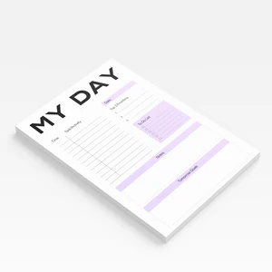 2026 Trendy Glue Bound Notepad Undated Daily Planner Modern Design for Office Workers Students Bulk Discount