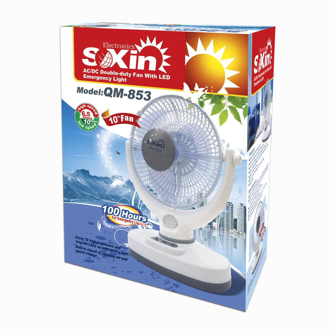 10 Inch Ac Dc Solar Rechargeable Fan Table Fan With Led Light - Buy ...
