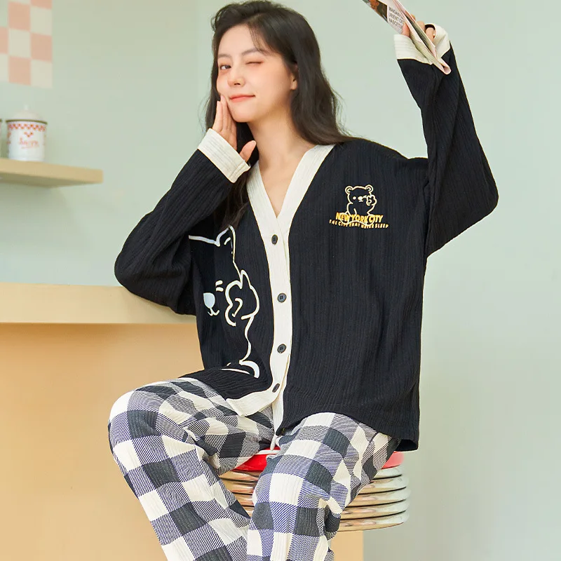 Women Pajama Set Super-Soft Short & Long Sleeve Top with Pants
