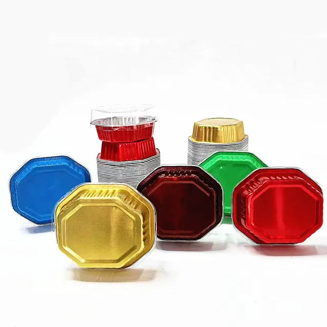 Cupcake Containers Disposable Ramekins Mini Creme Brulee Pudding Cups Baking Cups with Lids Muffin Liners Aluminum Foil Food PET