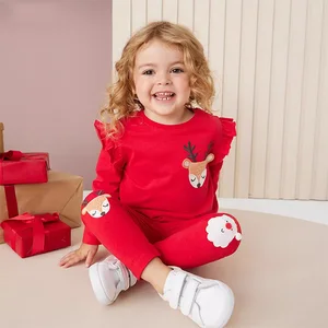 Custom Autumn Girls' Casual T-Shirt Cotton Printed Cartoon Pattern Long Sleeves Knitted Fabric Top Bottoming Clothes for Kids