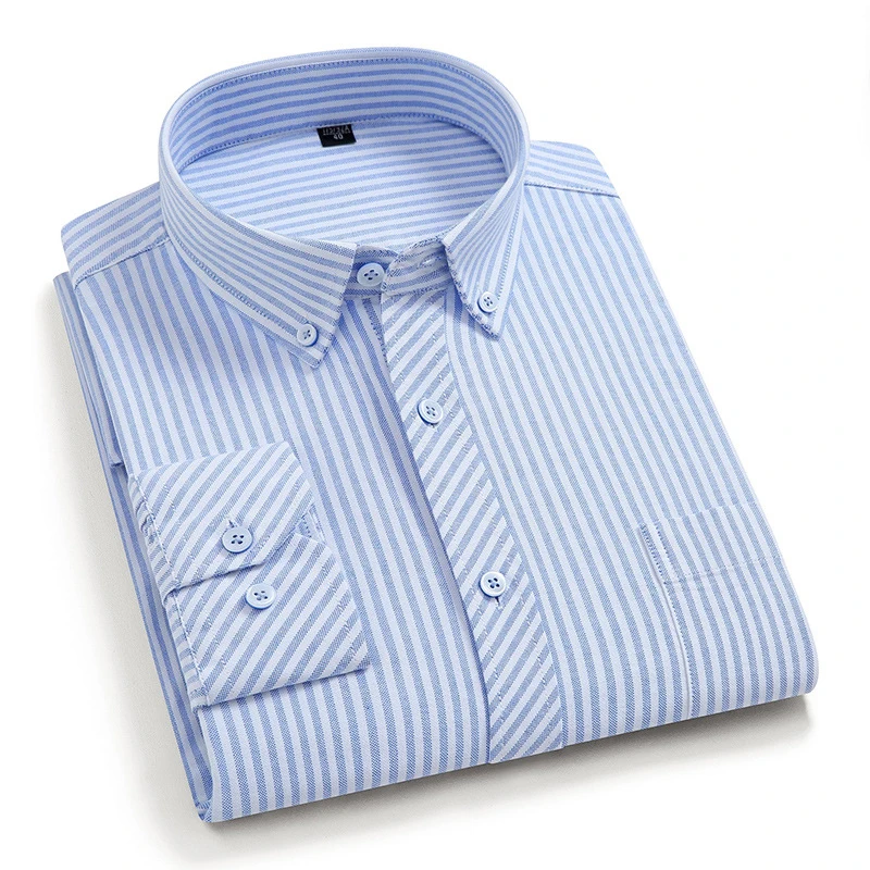 2020 Ready to Ship Custom Shirts Printed Colorful Long Sleeve Plaid  Striped Man Shirts