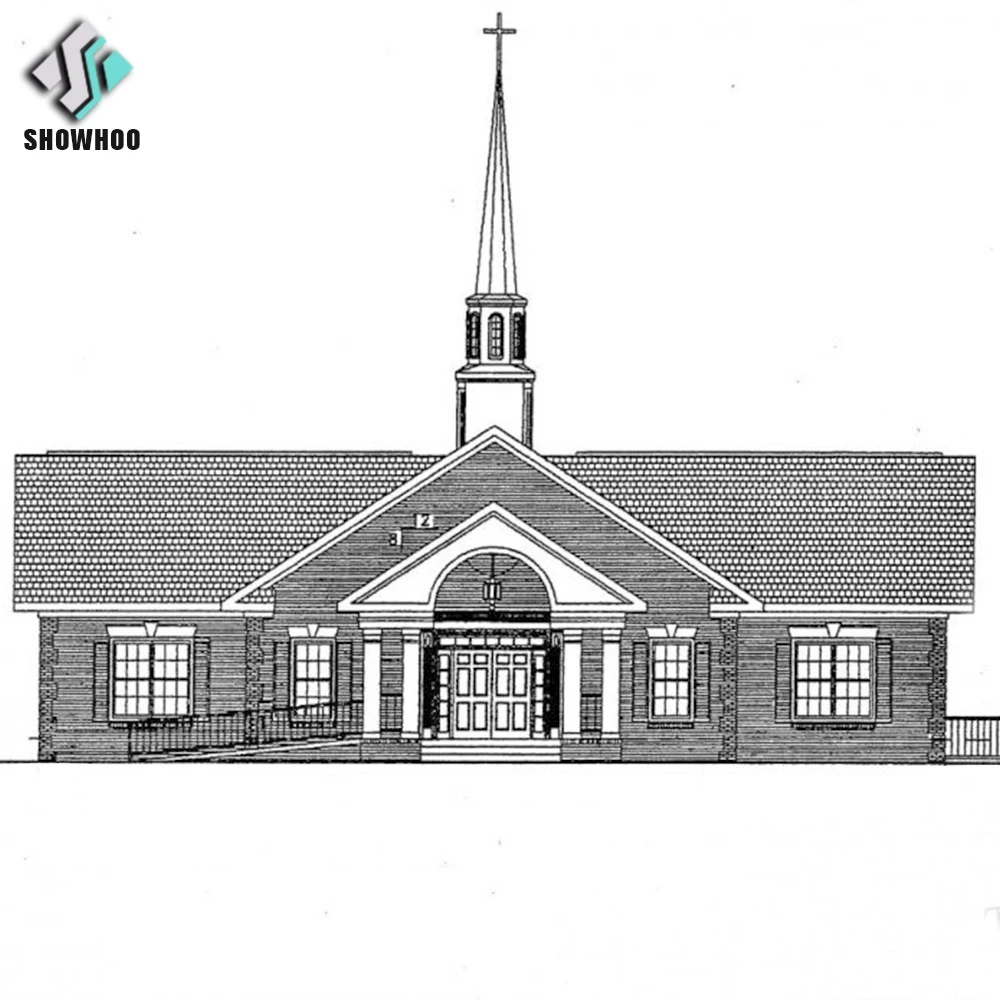 China Manufacture Prefabricated Steel Structure Prefab Church Buildings