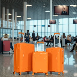 High Quality Unisex 3-Piece PP Travel Bag Durable 4-Wheel TSA Spinner Luggage Sets with Zipper Anti-Theft for Business Home Use