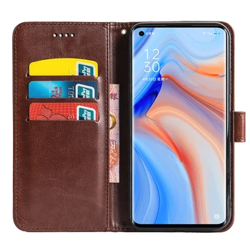 Étui Portefeuille RFID Cuir Synthétique Pour OPPO A5 / A5M - Protection Anti-Choc Design Rétro - Couverture Complète