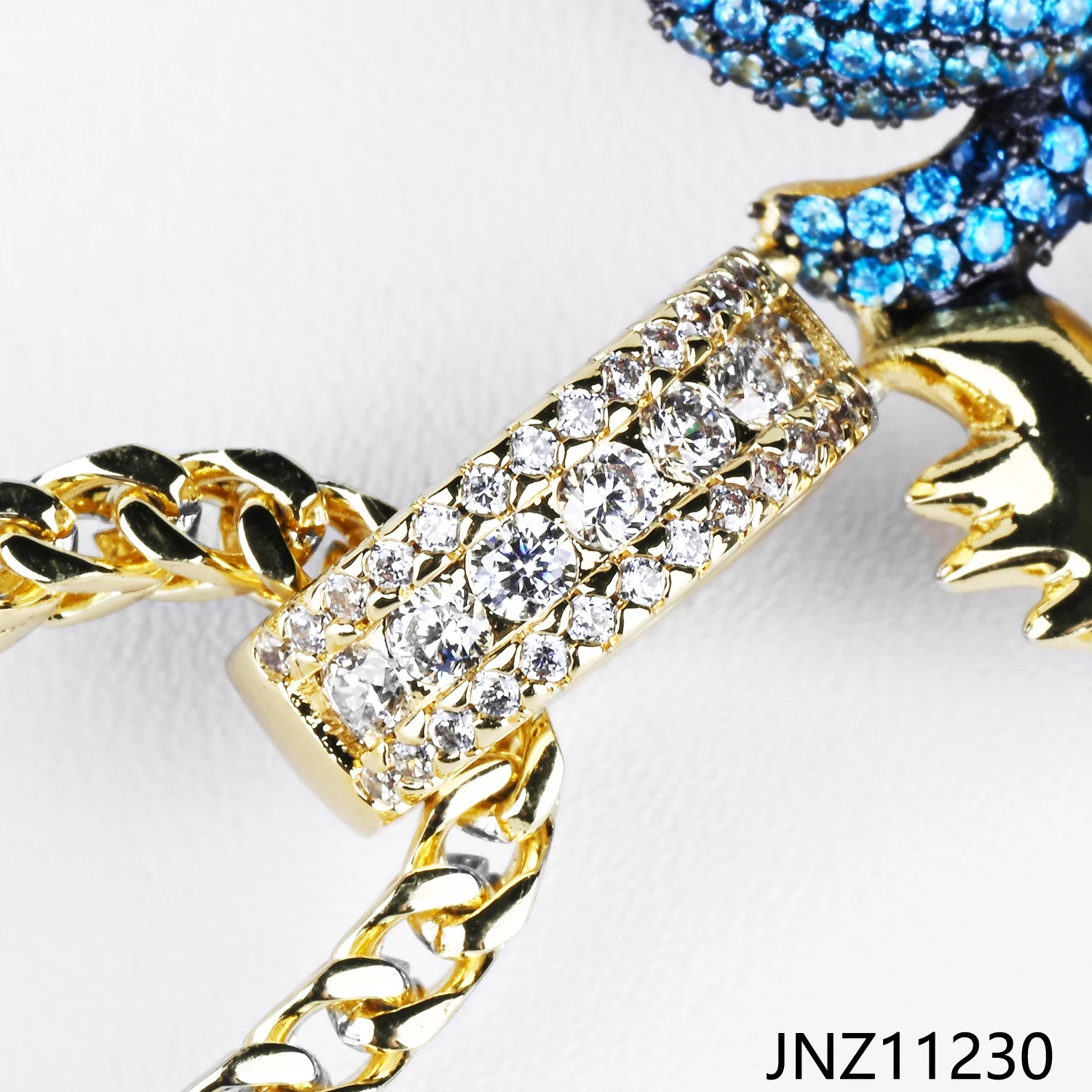 Iced Out Cock Pendent Hip Hop Copper Base 18K Gold Plated CZ Simulated Diamond Necklace for Men Women Charm Gift Jewelry