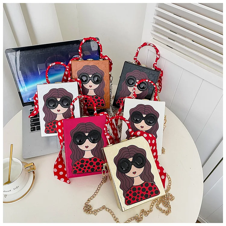 2025 New Fashion Small Square Bag Fashion Popular Glasses Beauty Personality Chain Shoulder Bag