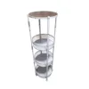 White four-tier rotating storage shelf