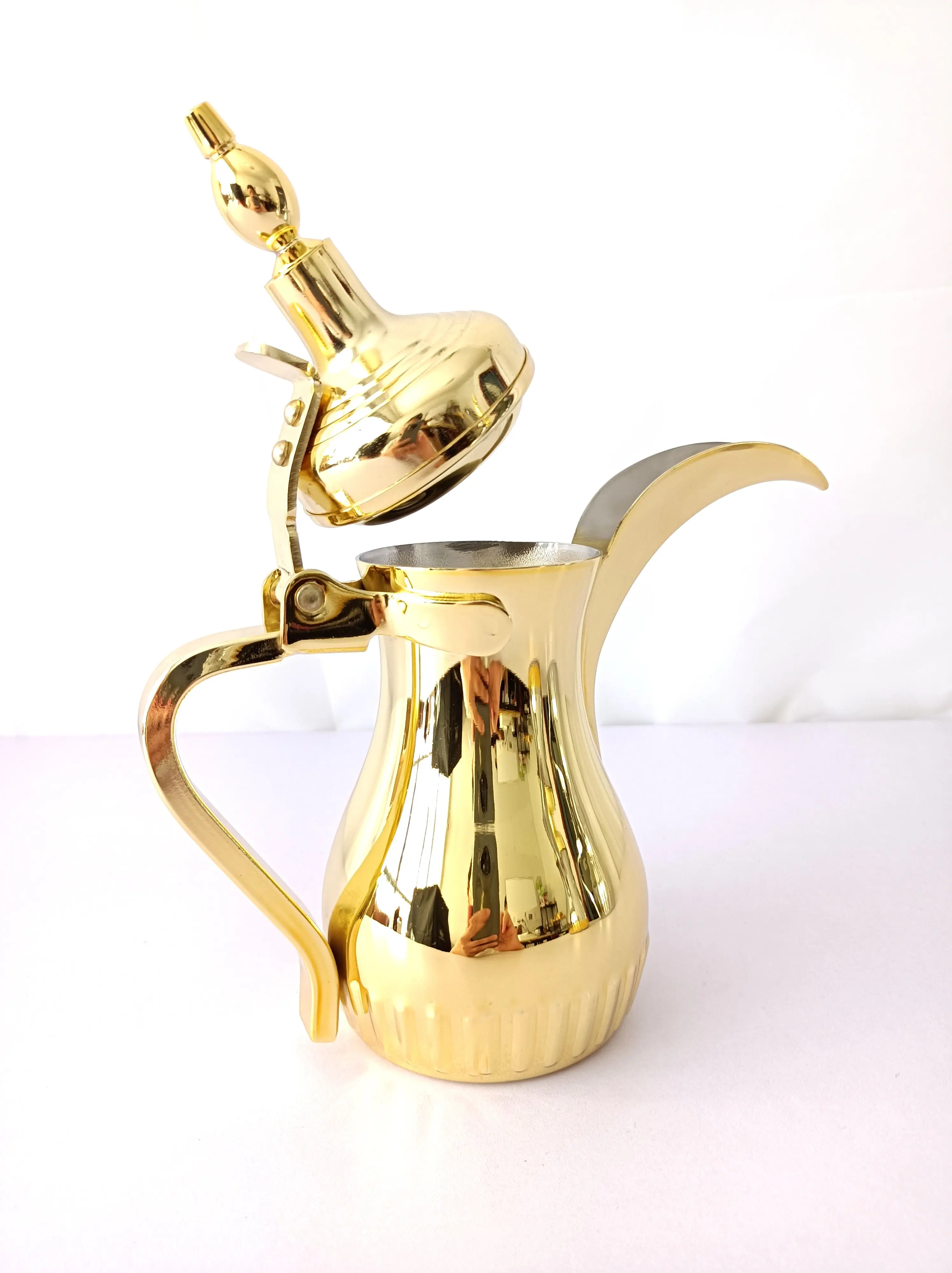 2023 Luxury Arabic  Tea Set Milk Pot Dallah Stainless Steel Coffee Pot