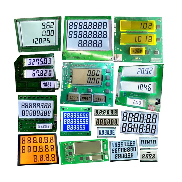 Big Large Factory Supply I2C SPI TN HTN VA Color Digital 7 SEG LCD Seven Segment Display Custom Size LCD Display HT1621 Modules
