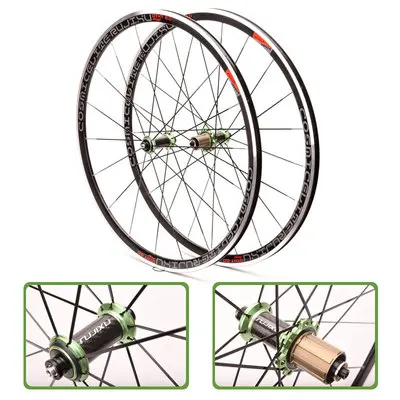 RUJIXU 700C Road Bike Wheelset - Aluminum Alloy 30mm Clincher with