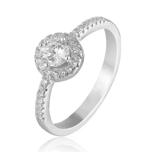 Women's 0.4ct Moissanite Engagement Ring Solitaire 925 Sterling Silver Design Rings