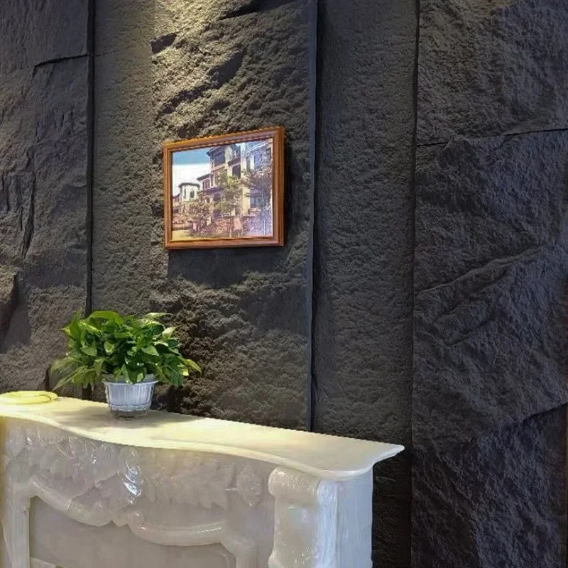 Plastic Cladding Panels Exterior Wall PU Stone Polyurethane Artificial ...