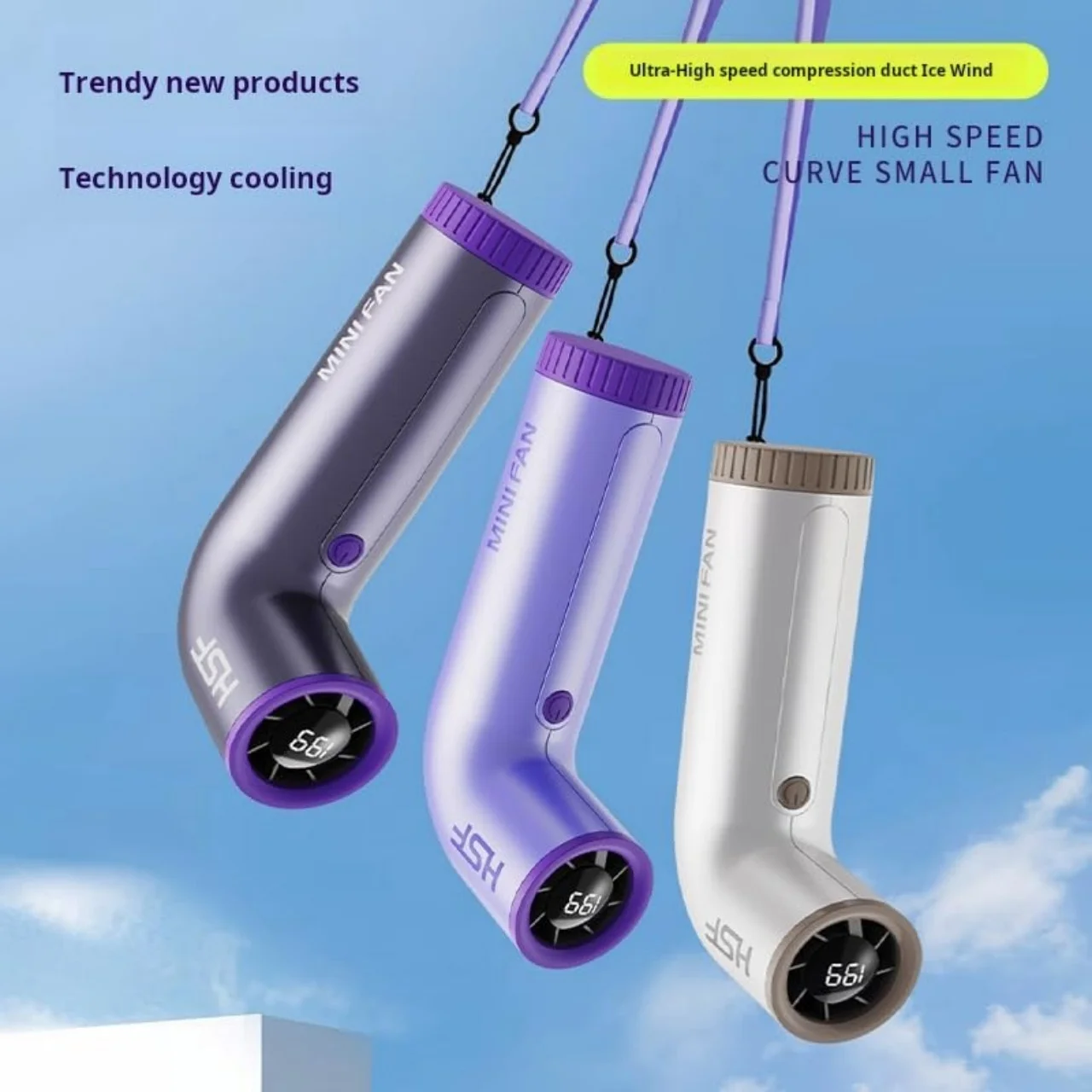 Treading 2025 Portable Mini Turbo Fan High-Speed Rechargeable Handheld Fan for Home Car Outdoor Use 5V Voltage