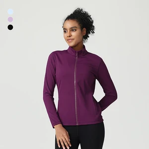 Lightweight Running Sportswear Jacket Double Sided Women's Top Sporty Slim Fit Stand up Collar Zipper Jacket Yoga Suit Jacket