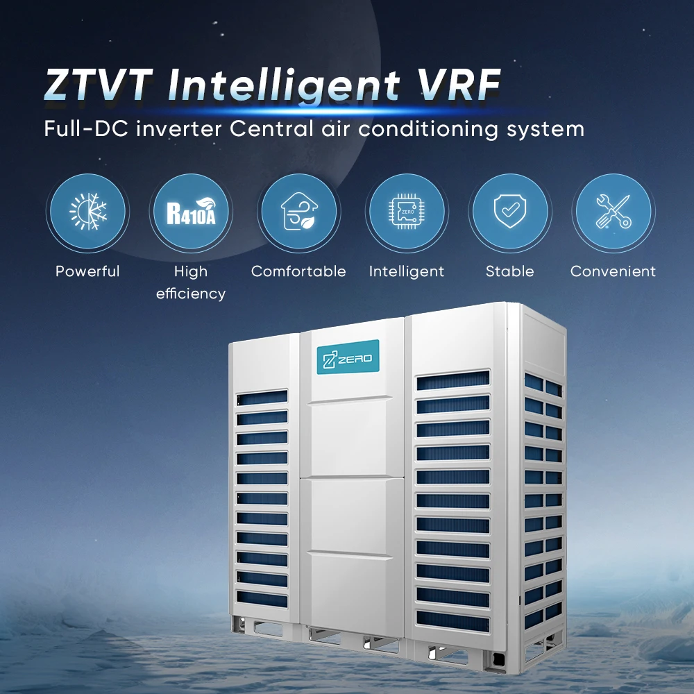 ZERO Multiple Zone Smart Super Quiet VRF Air Conditioner 9000 24000 34000 Btu Fresh Air Central Air Conditioning System Electric