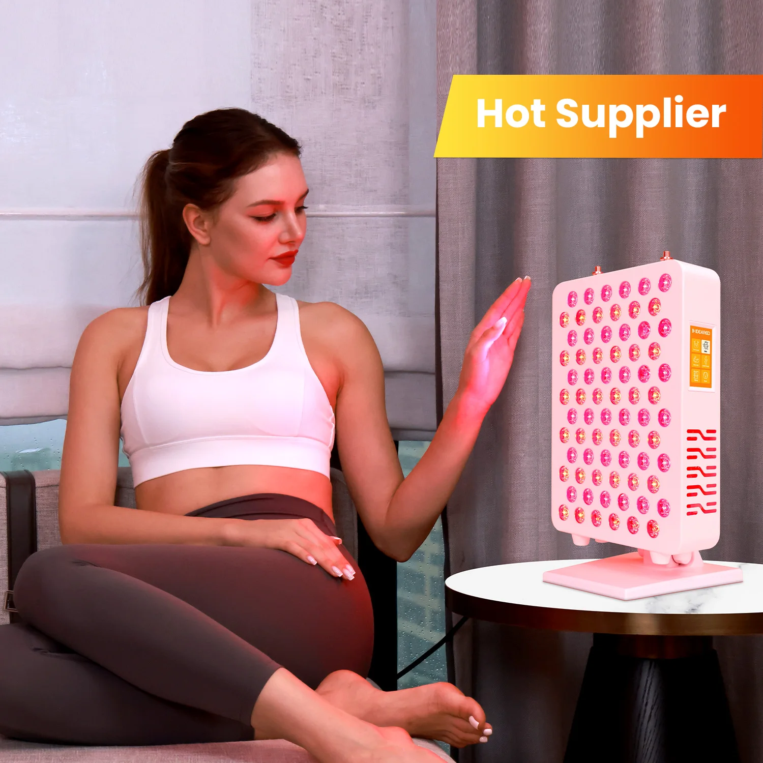 Standing & Desktop Infrared Light Therapy Machine with 8 Wavelength Half Body Home Use Spa Room Red Light for Face Pain Relief