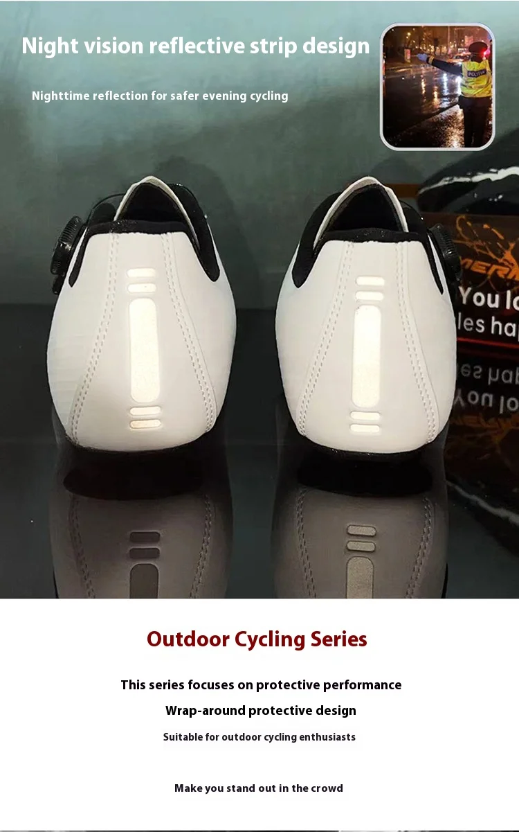 Fashion Breathable Carbon Fiber Road Lock Outdoor Shock-Absorbing Hard-Soled Dynamic Cycling Shoes for Sportwear Customization