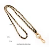 Cuir noir + Or clair-120 cm-Crystal Claps