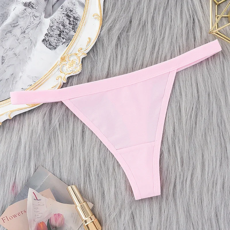 Sexy Women Cotton G String Thongs Low Waist Seamless Panties Female ...