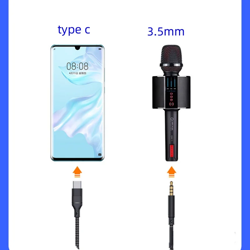 1.2m DAC Type C Audio Cable PVC Braid USB Type-C Male 3.5mm Jack TRRS Car AUX Adapter for iPhone 15 iPad Compatible Speaker
