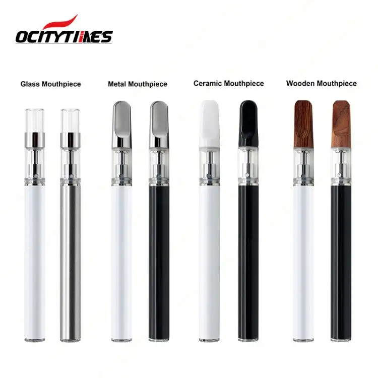 white cbd vaporizer pen rechargeable glass mouthpiece cbd vape empty