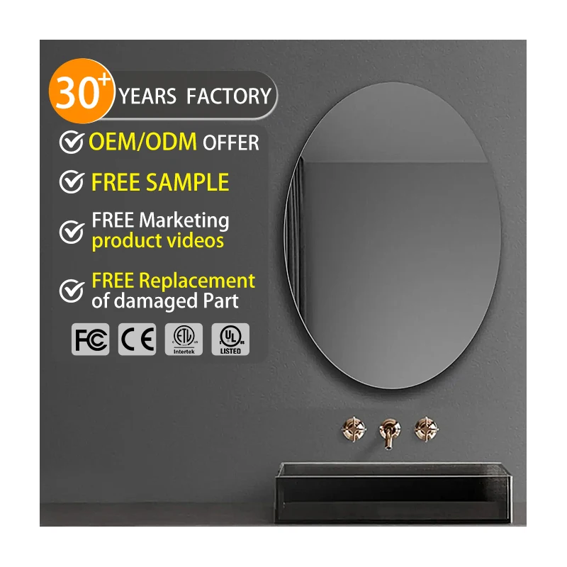 Wholesale Oval Bathroom Mirror  Wall Hanging HD Bedroom Mirror for  Home or Hotel