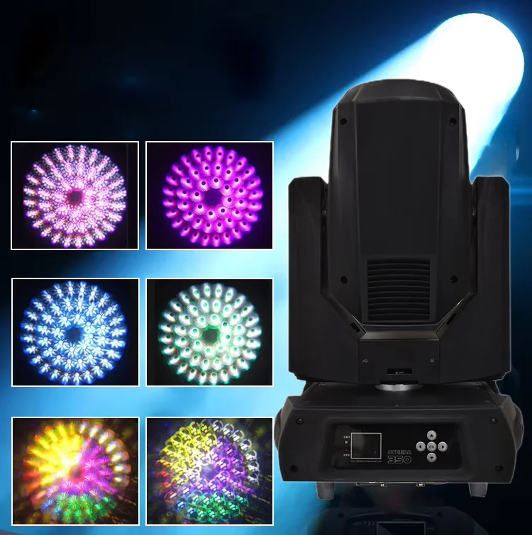 Professional 350w DMX Beam LED Moving Head Lights Night Club Stage Lighting Equipment for Ceiling Decoration