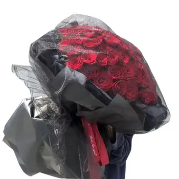 Luxury designer plastic waterproof frame graduation party hats bouquet wrap wrapping flower korean floral paper