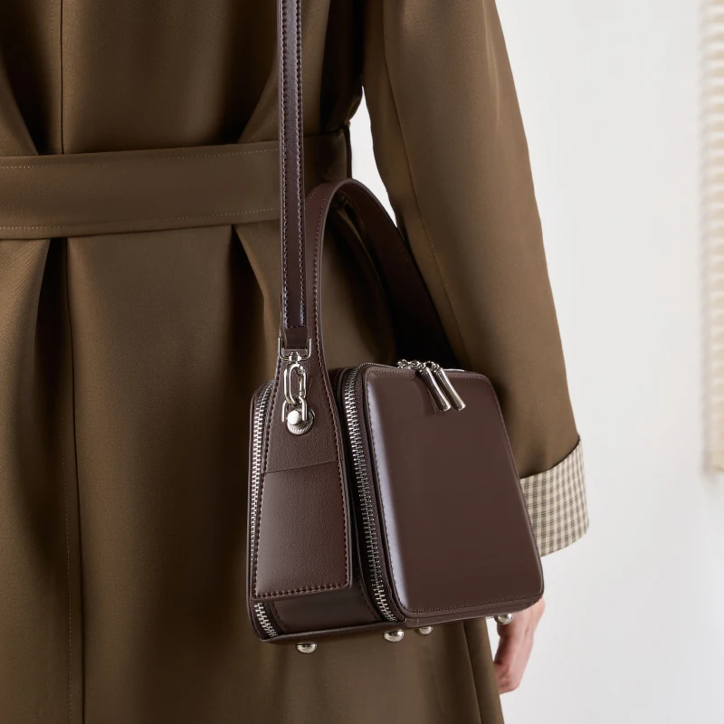 New Arrival Cow Skin Handbags Ladies Women Soft Hand Bags for Lady Cow Leather Cross Body Shoulder Messenger Bags Saddle Bag