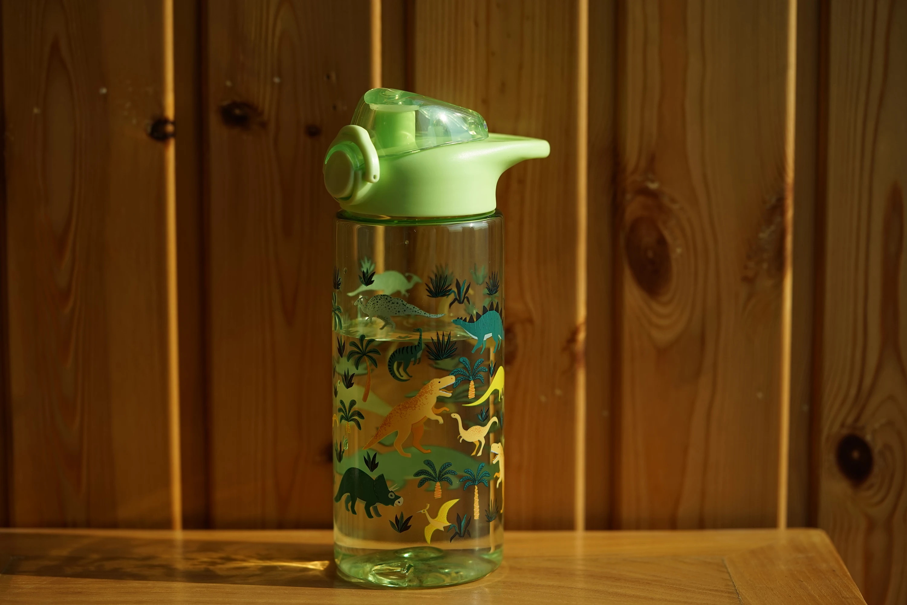 Modern 500ML Plastic Children's Drink Bottle with Handle and Straw Cute Bottle for Outdoor Camping Sports-Bag