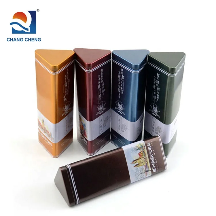 Irregular Triangle Tin Can Beautifully Packaging Tea Tin Box Advanced Gift Packaging Triangle Tin Can for Food