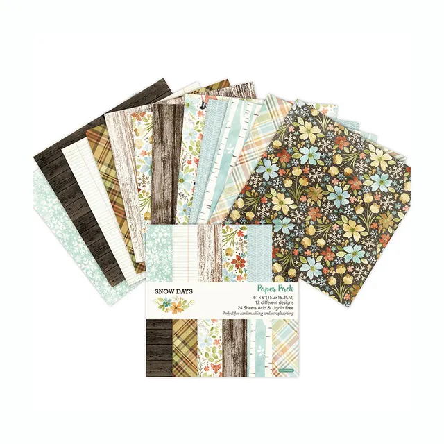 GF Snow Days 24 Sheet Paper DIY  Crafts Supplies Scrapbooking Art Background Paper Card Making Scrapbook Paper
