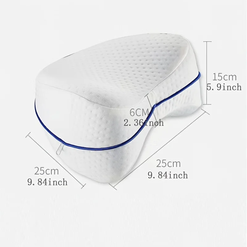 Memory Foam Knee Pillow With Strap Leg Support Cushion Contour Knee Leg Pillow Ergonomic Side