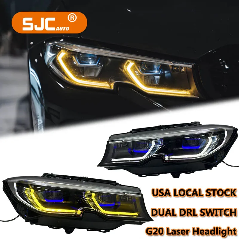 SJCオートレーザーヘッドライト BMW 3シリーズ G20 G28 19-22用 ヘッド
