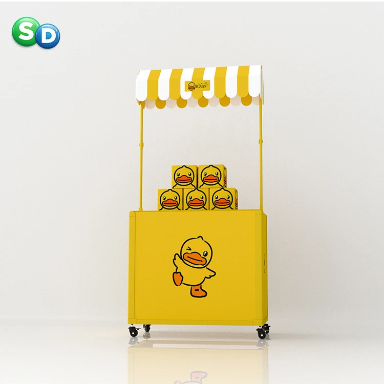 Factory Wholesale Retail Promotion POSM POP POS Multifunction Display Stand Table Mobile Display Stall Racks
