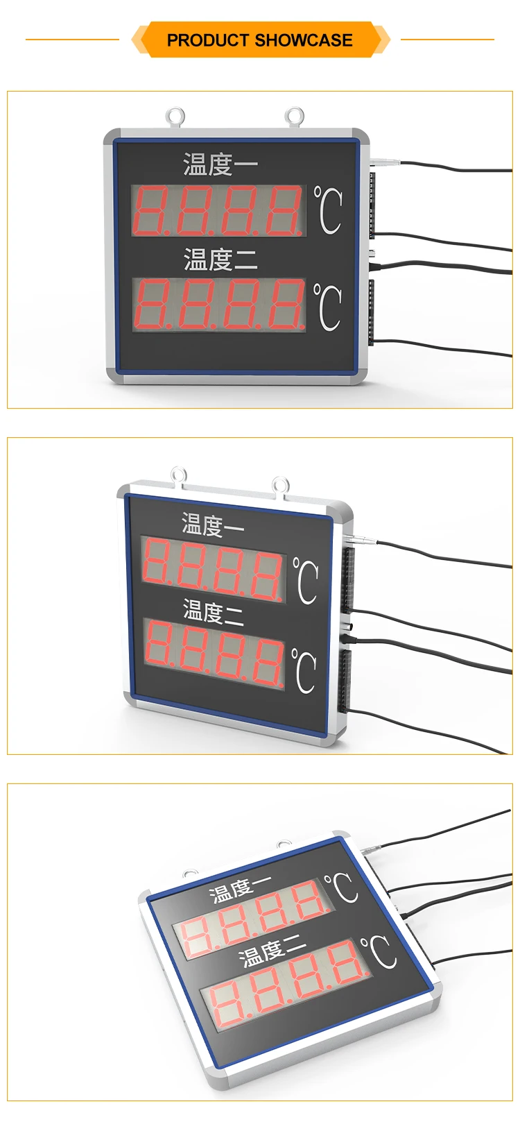 KASINTON JSD-DP03A Large Screen Temperature Controller Led Screen Dual Channel Temperature Display Meter details