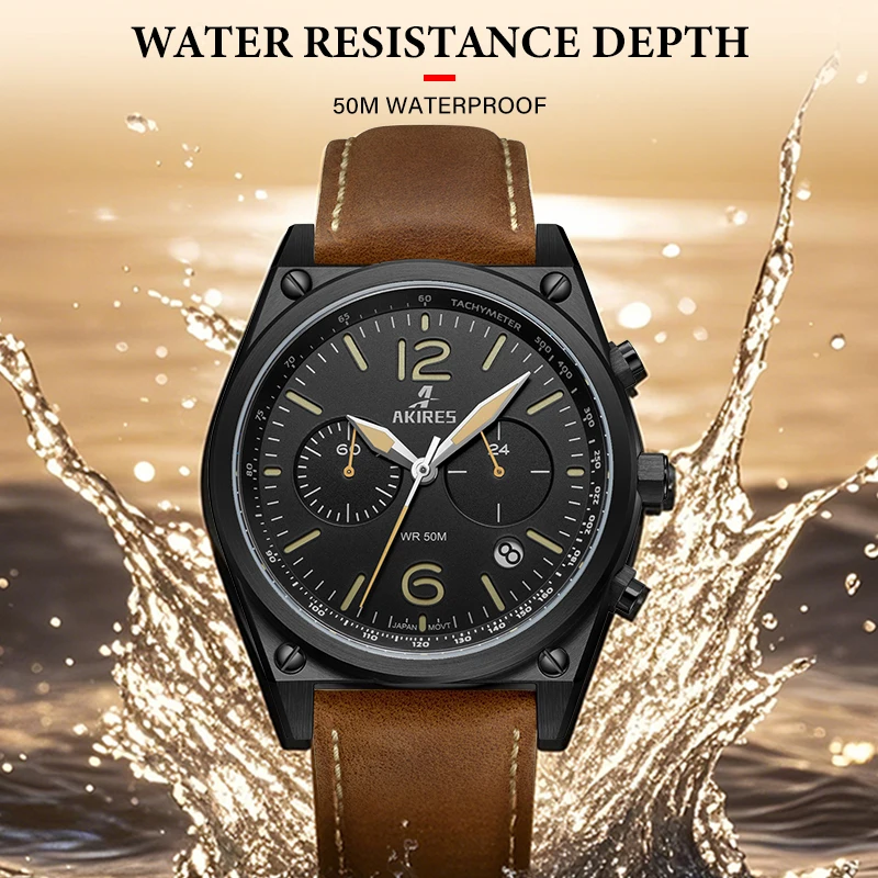 Akires Men's Chronograph Automatic Watch - Luxury & Sport