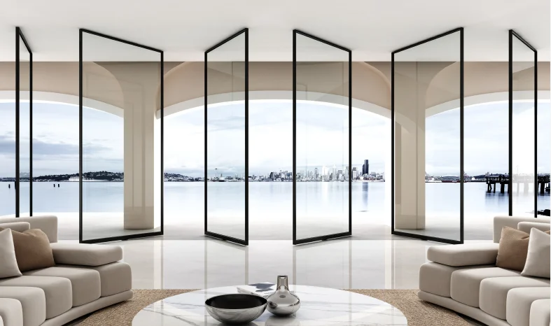 360 Degree Revolving Pivot Automatic Glass Door Opener Electric Operator Remote Control Swing Door Mechanism