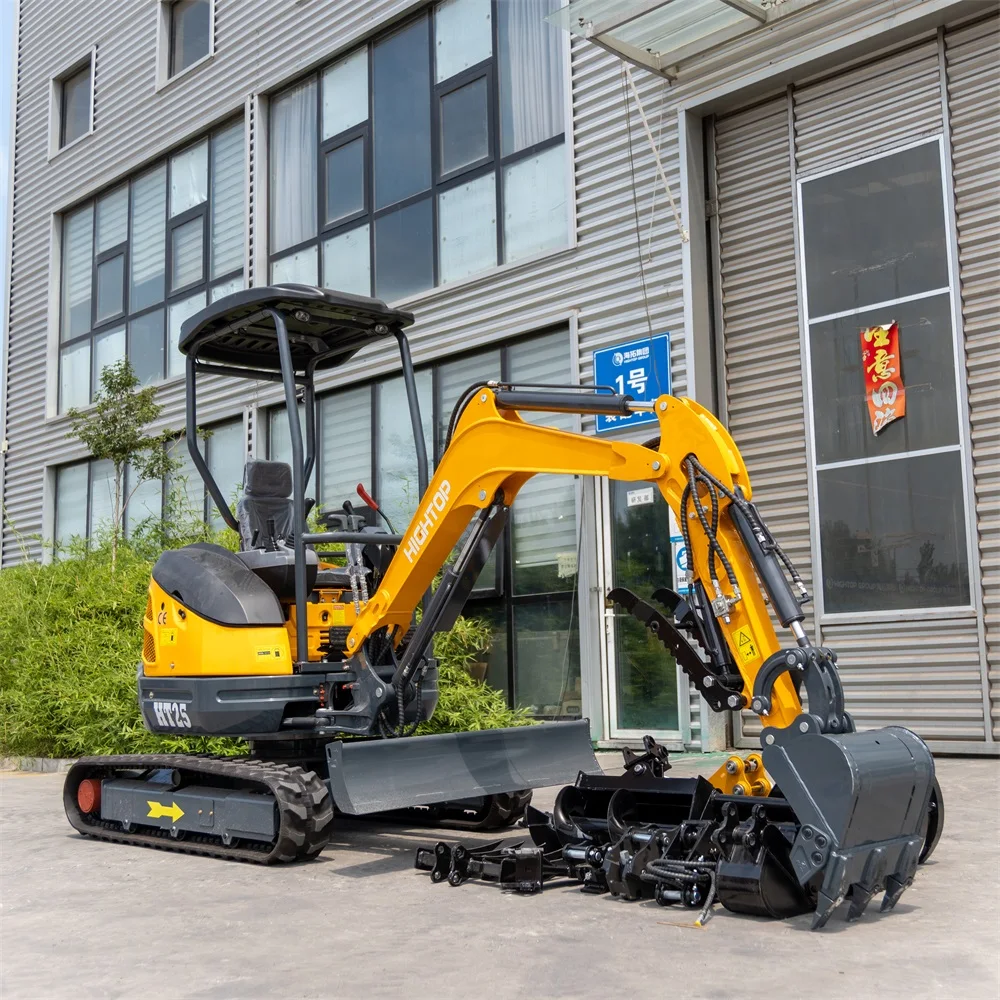 HIGHTOP HT25 Minipala Hydraulica Microexcavator Minibagger Hydraulicus Fossorius Rudentatus Fabricator