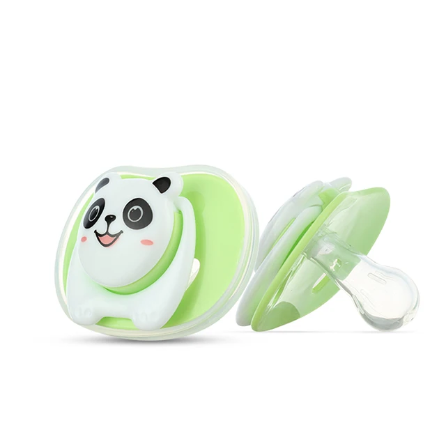 0-12 Months Animal Shape Day Night Baby Silicone Soother Toy Baby Pacifier With Cover